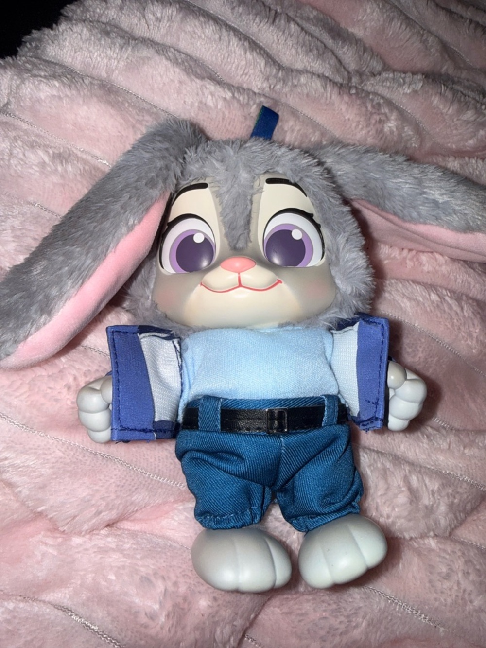 Gray & Blue Bunny Plush Doll - Kids Toys